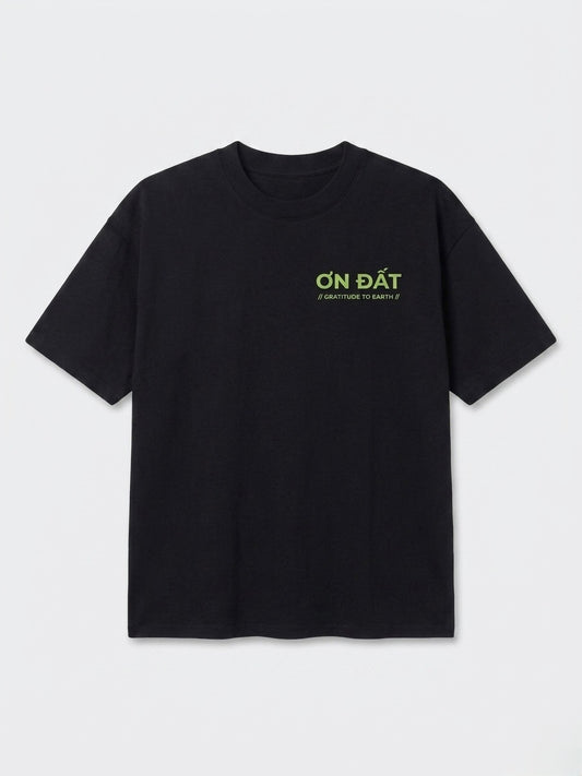 Solid Black Oversized Tee