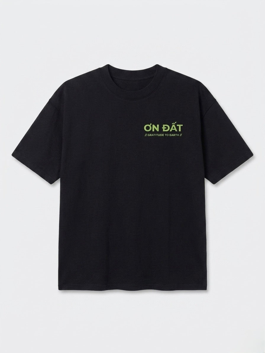Solid Black Oversized Tee